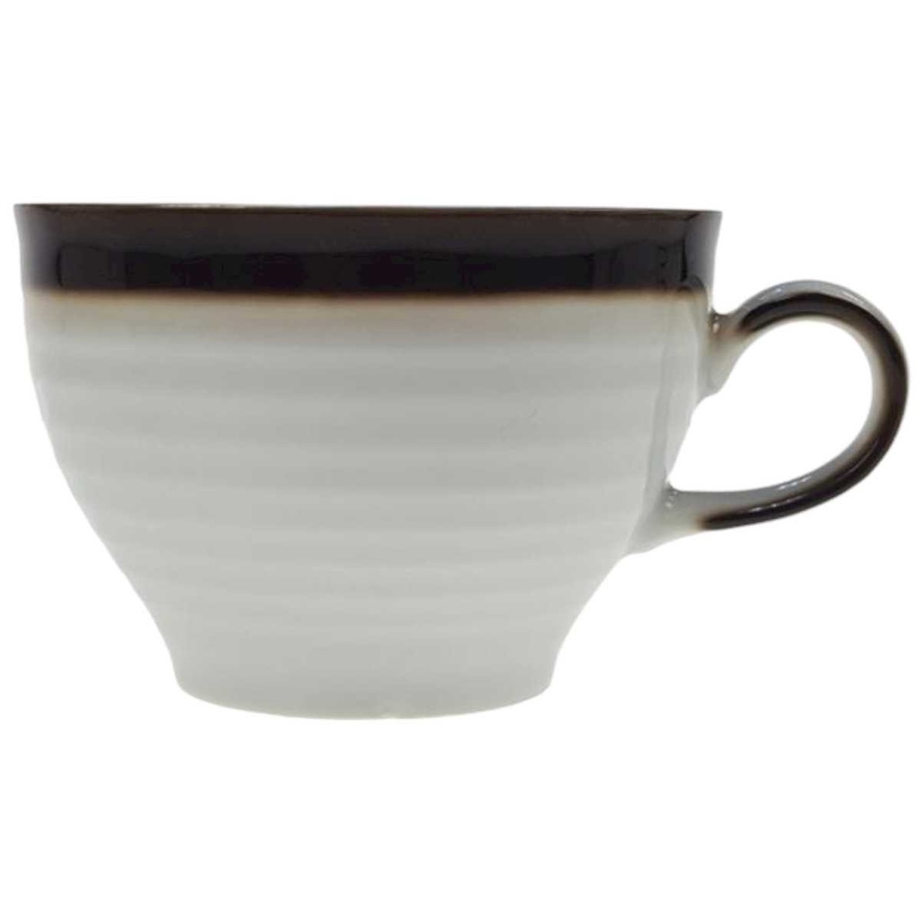 [98299] Kaffeetasse Winterling Röslau Relief brauner Rand gebraucht - sehr gut