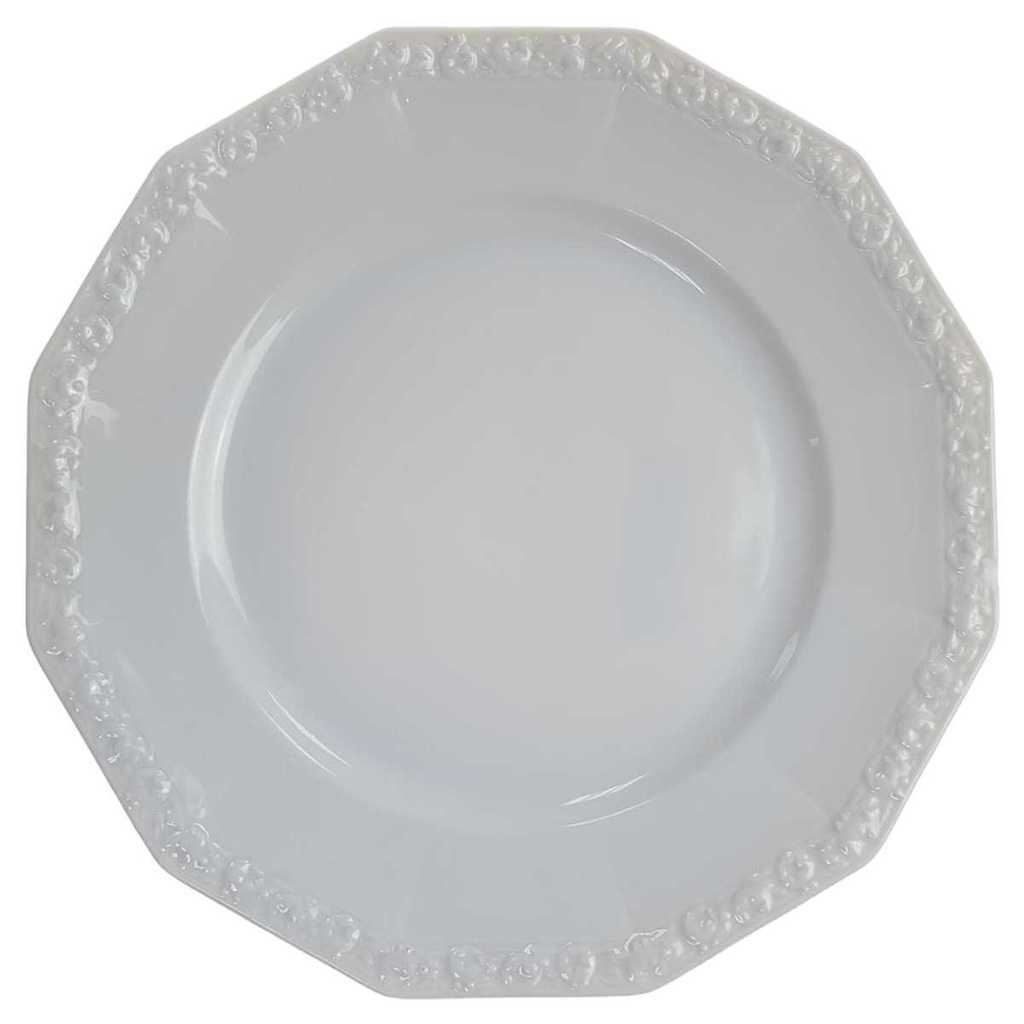 [98302] Speiseteller Essteller 25,5 cm Rosenthal Maria Weiß I. Wahl gebraucht - akzeptabel