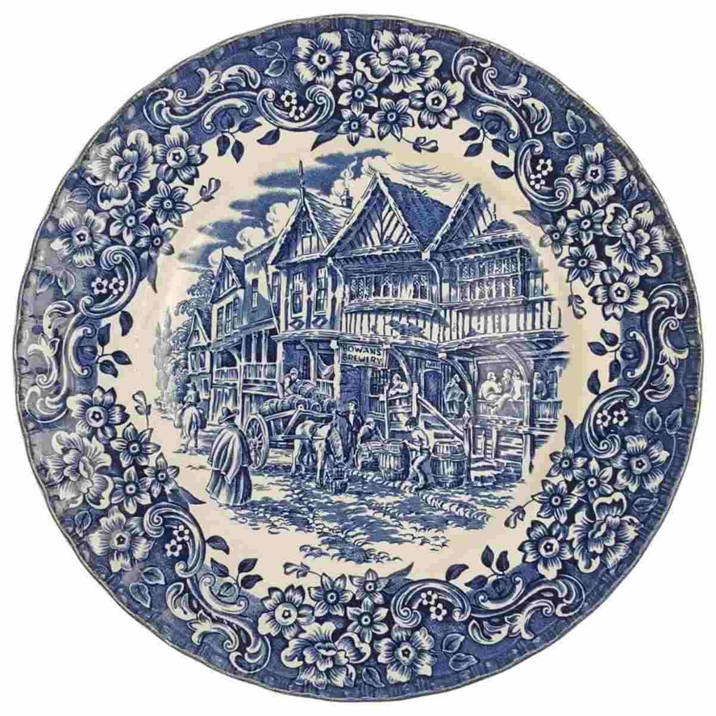 [98319] Speiseteller 25 cm Royal Tudor 17 th Century England Blau gebraucht - sehr gut