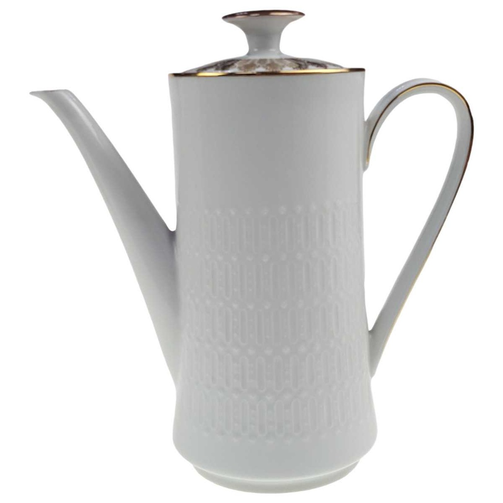 [98324] Kaffeekanne 1,25 L Winterling Kirchenlamitz Relief weiß