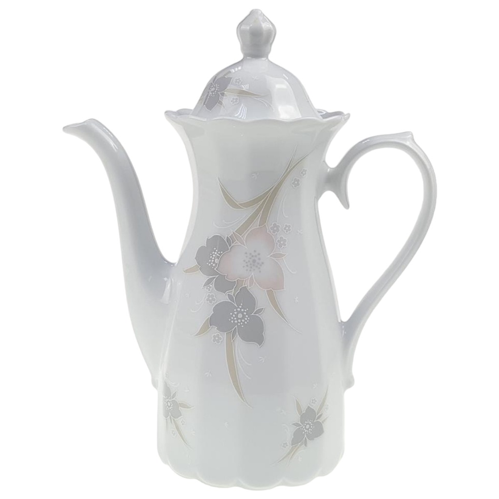 [98325] Kaffeekanne klein 0,9 L Eschenbach Toledo rosa graue Blüten gebraucht - sehr gut
