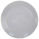 Untertasse für Kaffee Goldrand 14,2 cm Winterling Kirchenlamitz Relief Weiß mit gebraucht - gut