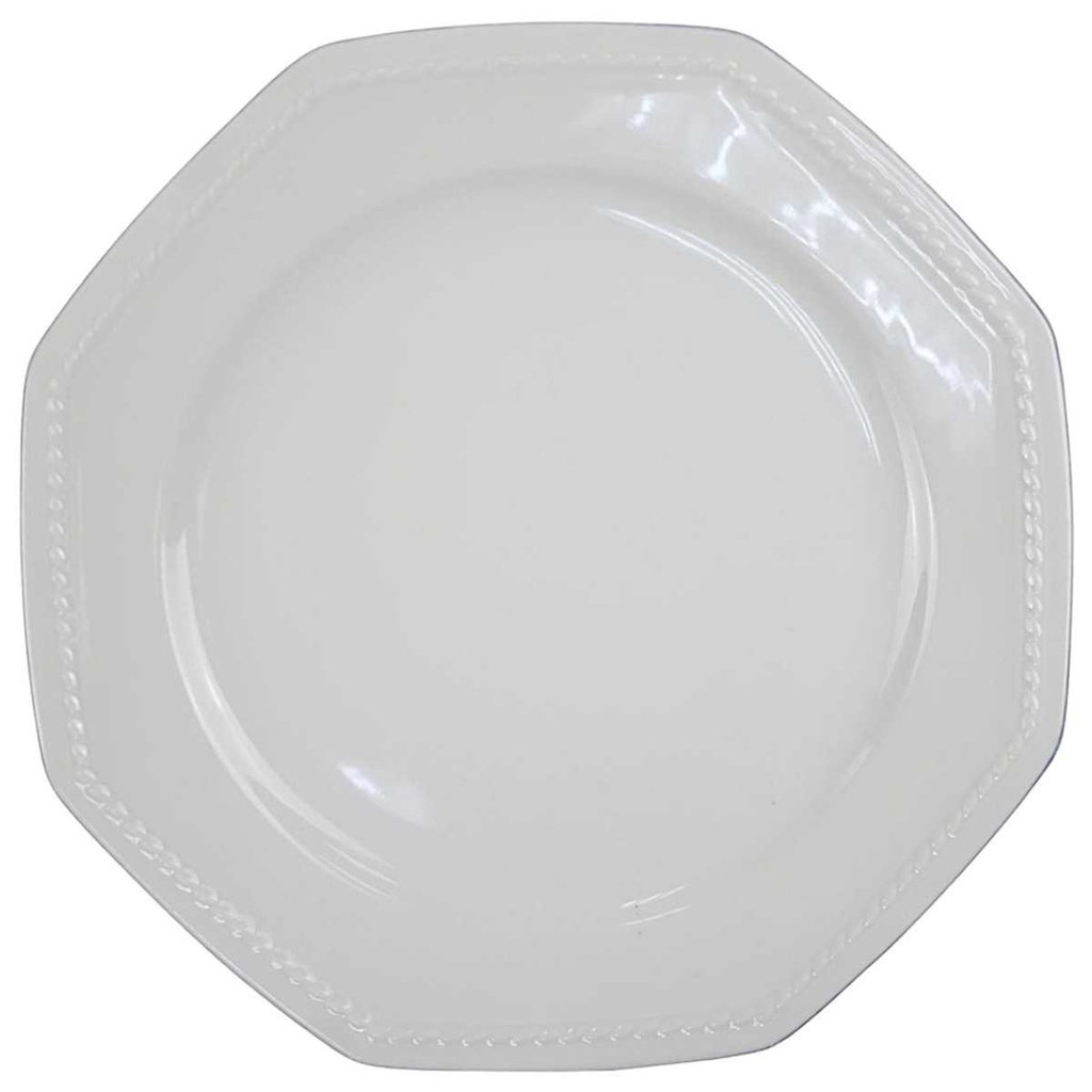 Speiseteller 24,5 cm Schirnding Bavaria Paris Kordelrand Blaukante gebraucht - akzeptabel