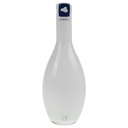 Blumenvase Glas weiß H 18 cm Leonardo