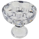 Kerzenhalter für 7 Kerzen 11,5 cm H Kristallglas Transparent
