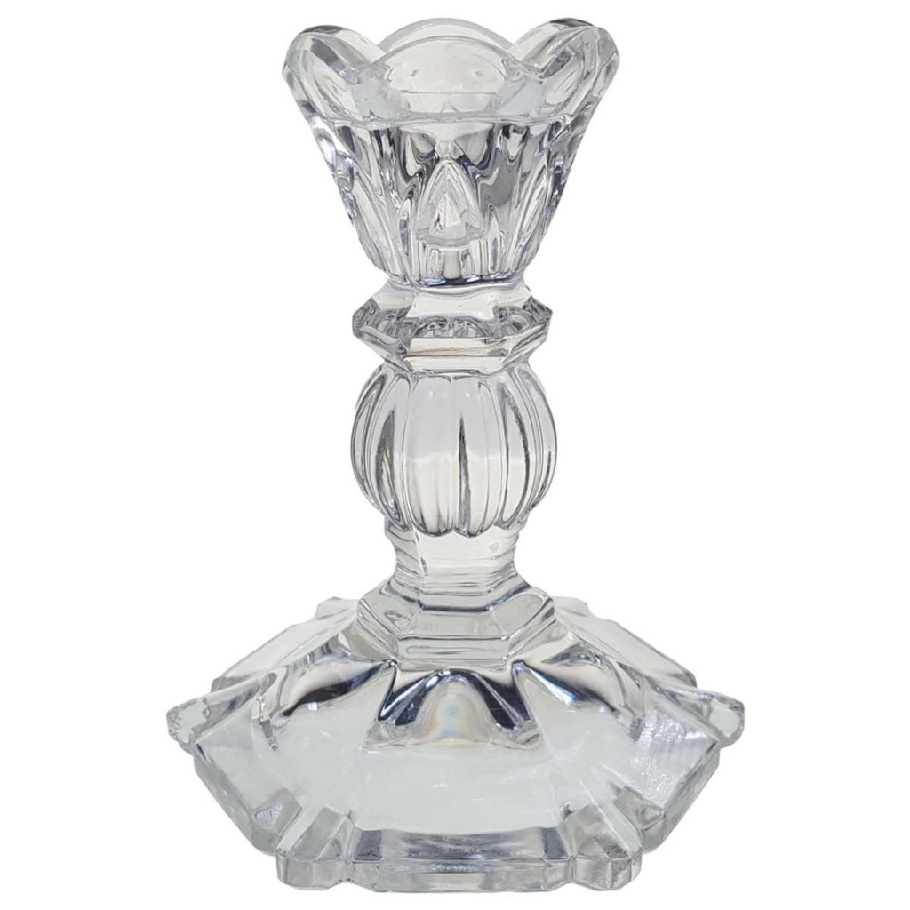 [98369] Kerzenhalter für Stabkerzen H 12 cm Sudety Transparent