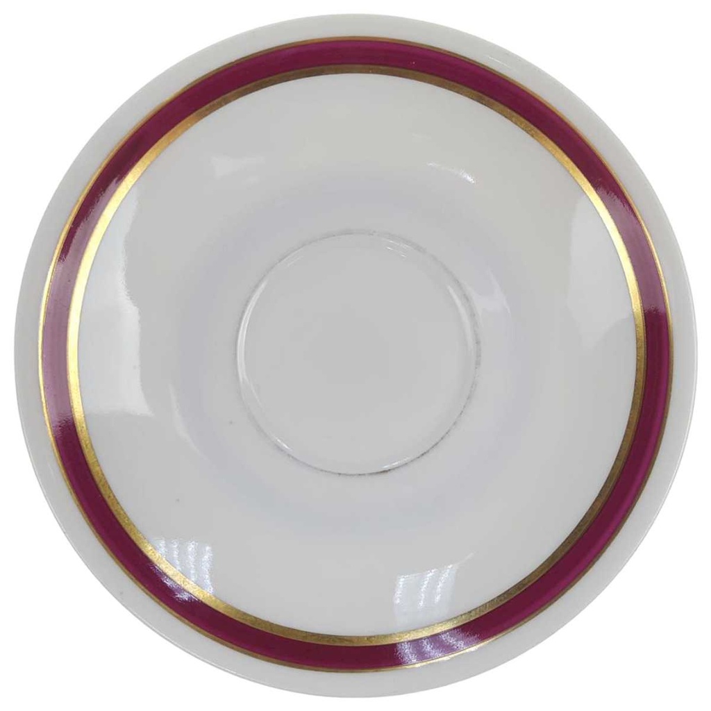 [98384] Untertasse Goldrand 14 cm Reichenbach Rosa gebraucht - akzeptabel