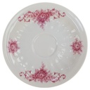 Untertasse für Kaffee 14,4 cm Seltmann Weiden Relief Pinke Blume gebraucht - sehr gut