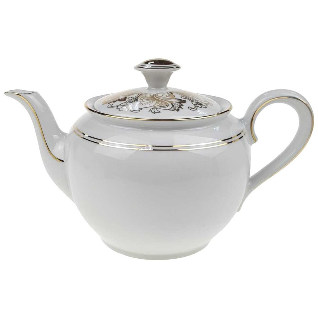[98404] Teekanne Goldrand Golddekor 1 L Mitterteich B 600 gebraucht - gut