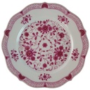 Kuchenteller Dessertteller Frühstücksteller 19,7 cm Lindner Porzellan Marie Luise Alte Ranke Rot gebraucht - neuwertig