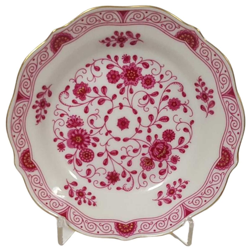 Dessertschale 13,8 cm Lindner Porzellan Marie Luise Alte Ranke Rot gebraucht - sehr gut