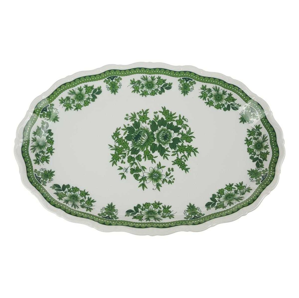 [458168465] Servierplatte 30,5x21 cm Seltmann Weiden Barock Hubertus Blumen Blumendekor gebraucht - gut