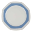 Kuchenteller 19,5 cm Schirnding Bavaria Paris weiss blau gebraucht - gut