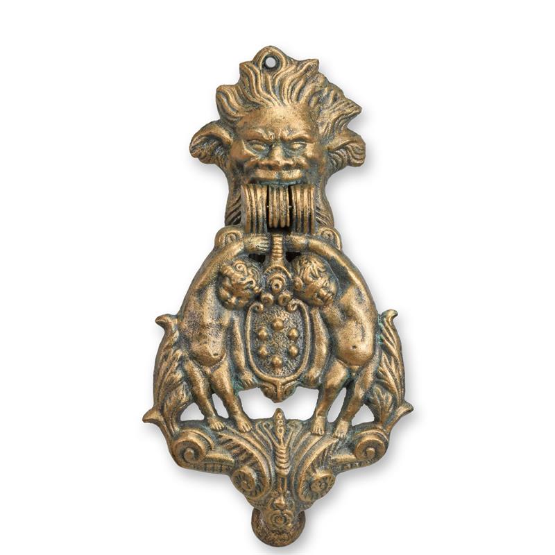 [LA-1817183] Wandglocke Türglocke Türklopfer Gusseisen Satyr und Putti