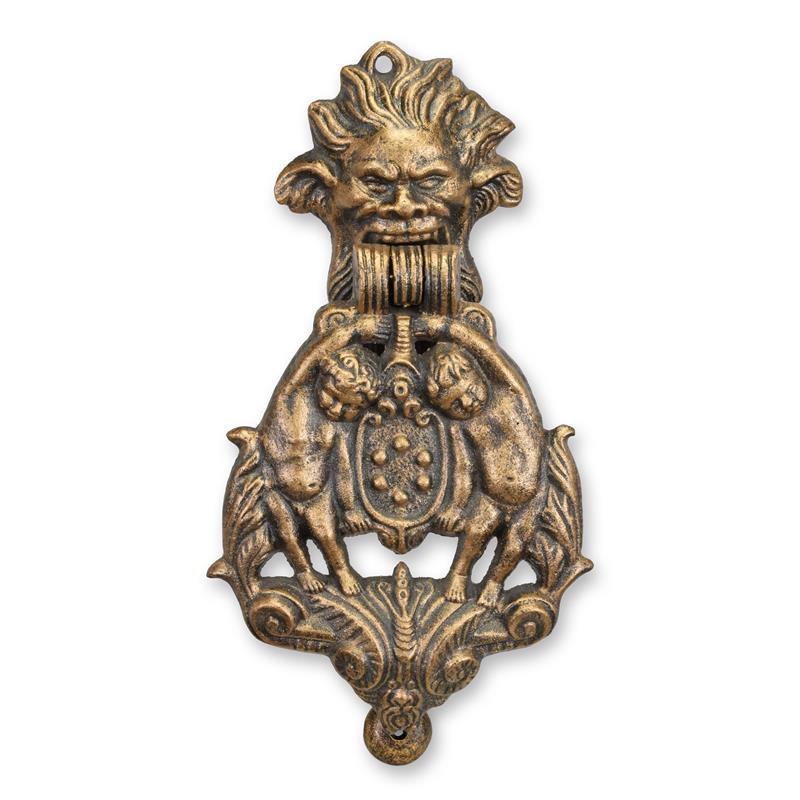 [LA-1817184] Wandglocke Türglocke Türklopfer Gusseisen Satyr und Putti