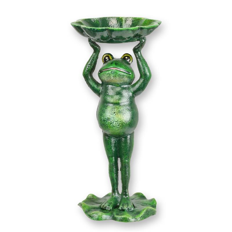 [LA-1817190] Vogelfutterspender Gusseisen Frosch stehend