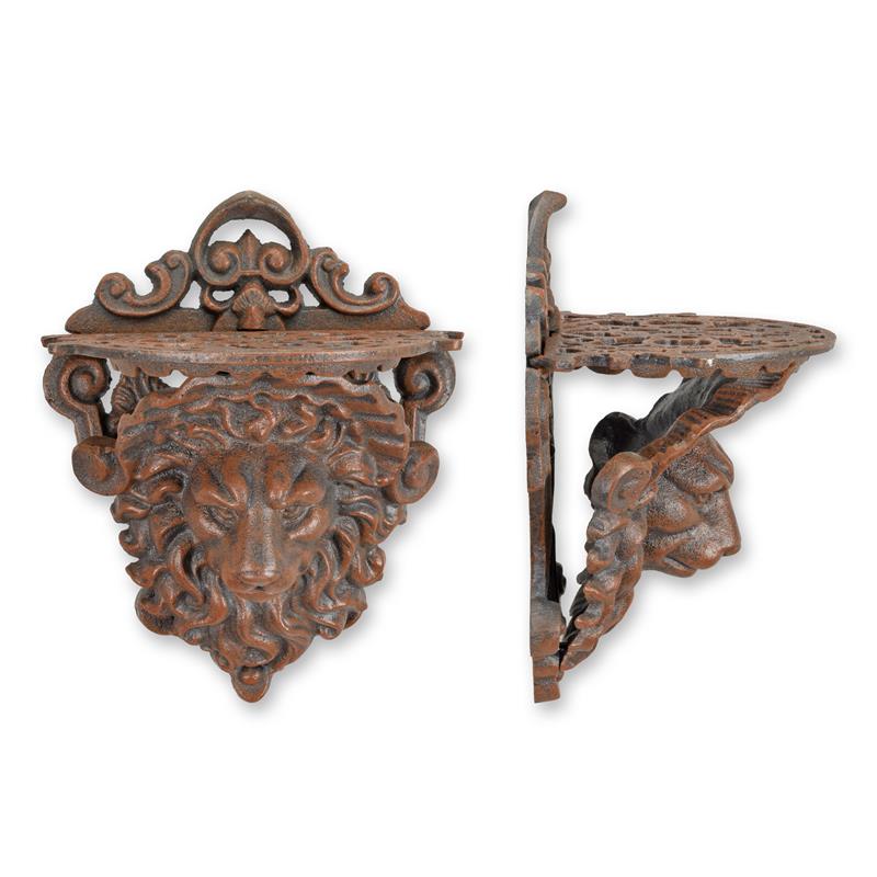 [LA-1817200] Wandkonsole Gusseisen Löwenkopf