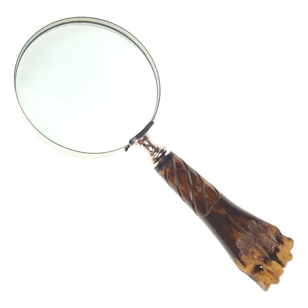 [LA-39814] Leselupe Handlupe Vergrößerungsglas Glas vernickelt #39814