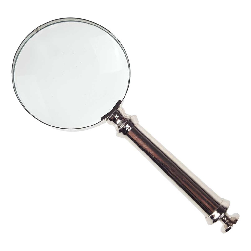[LA-39833] Leselupe Handlupe Vergrößerungsglas Glas vernickelt