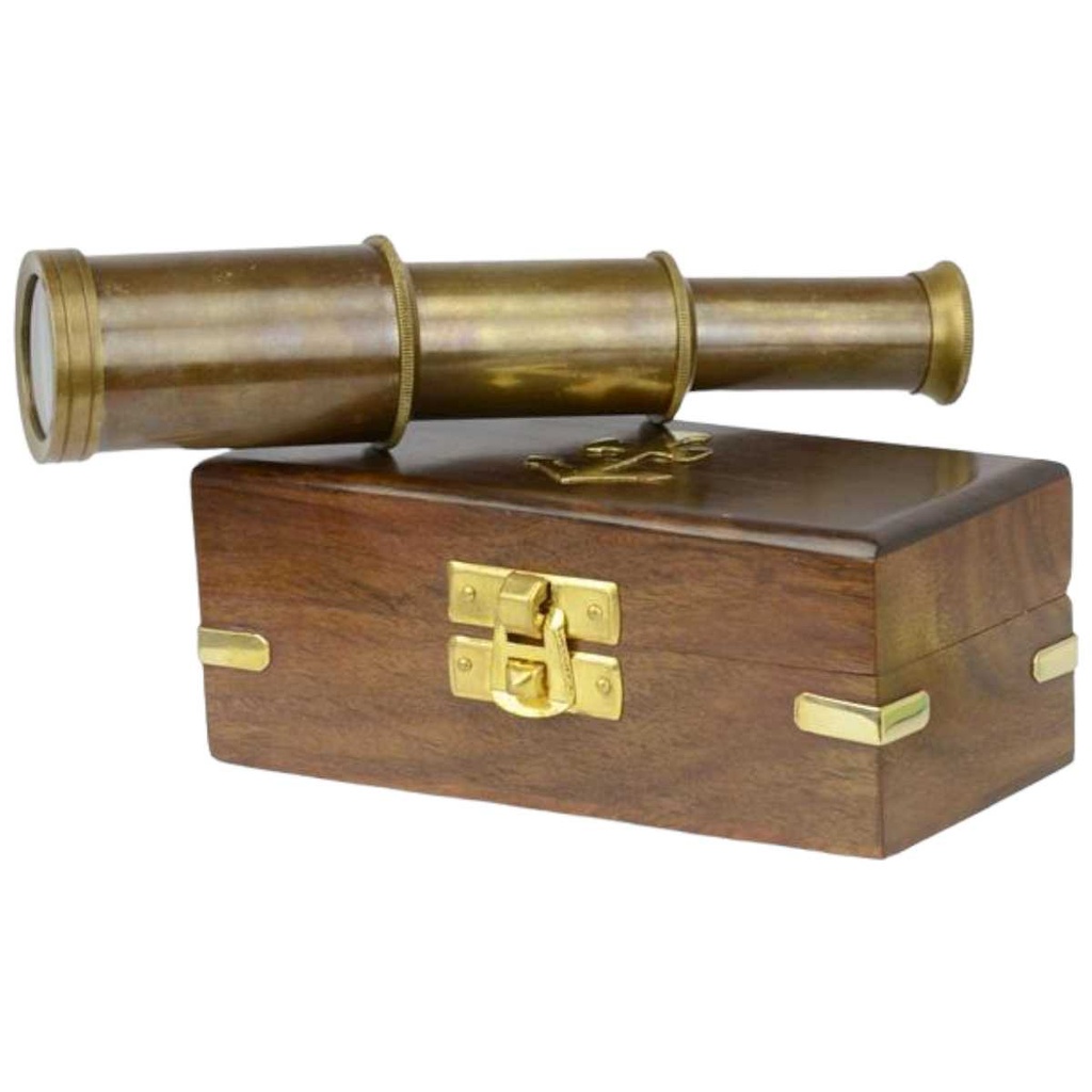 [LA-64170] Monokular Messing Holzkiste