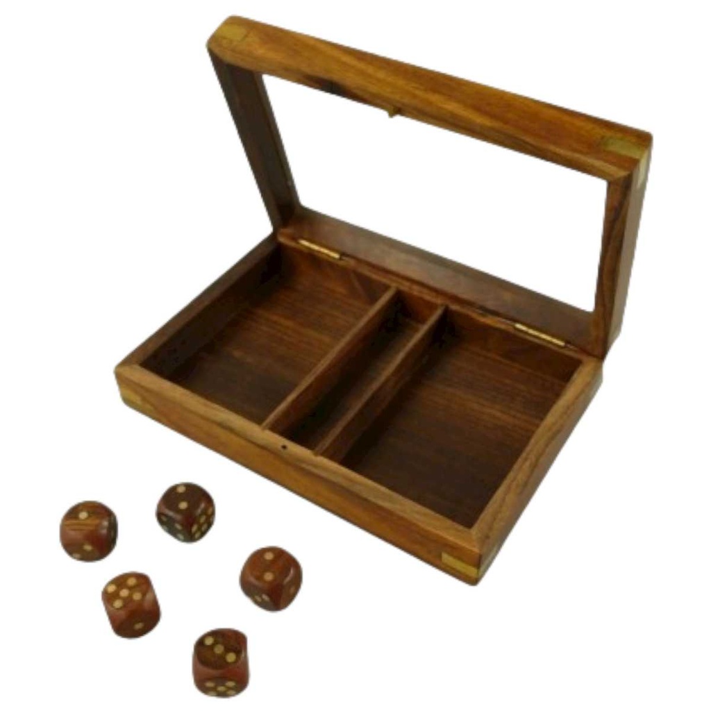 [LA-42788] Holzbox Holzschatulle Schmuckbox Schmuckschatulle für Spielkarten Holz #42788