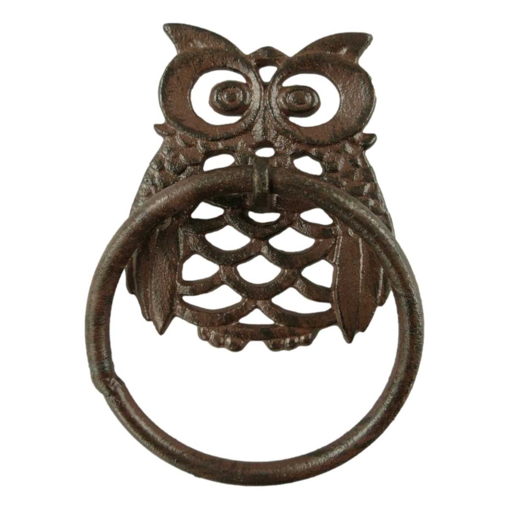 [LA-59947] Handtuchhalter Handtuchring Gusseisen Uhu Rustikal