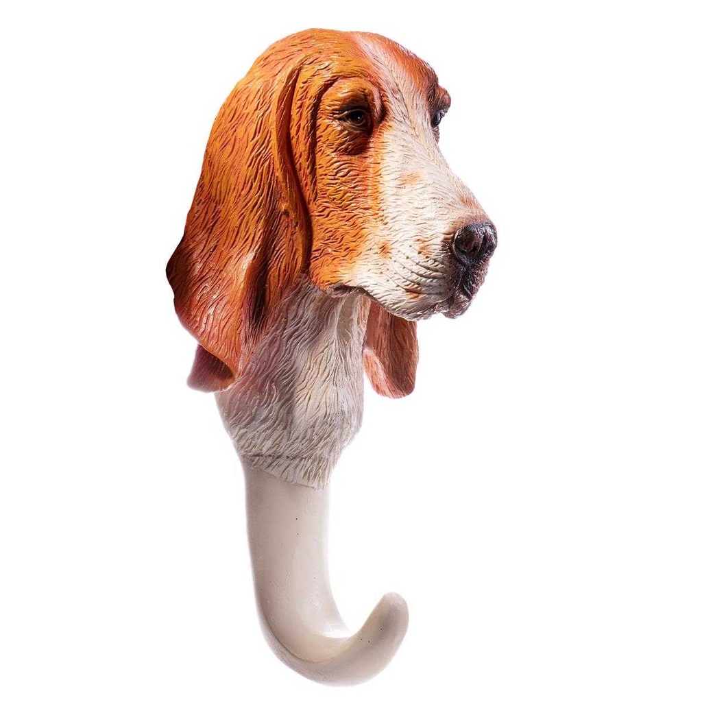 [LA-63701] Handtuchhalter Garderobenhaken Kleiderhaken Mantelhaken Kunststein Hund #63701