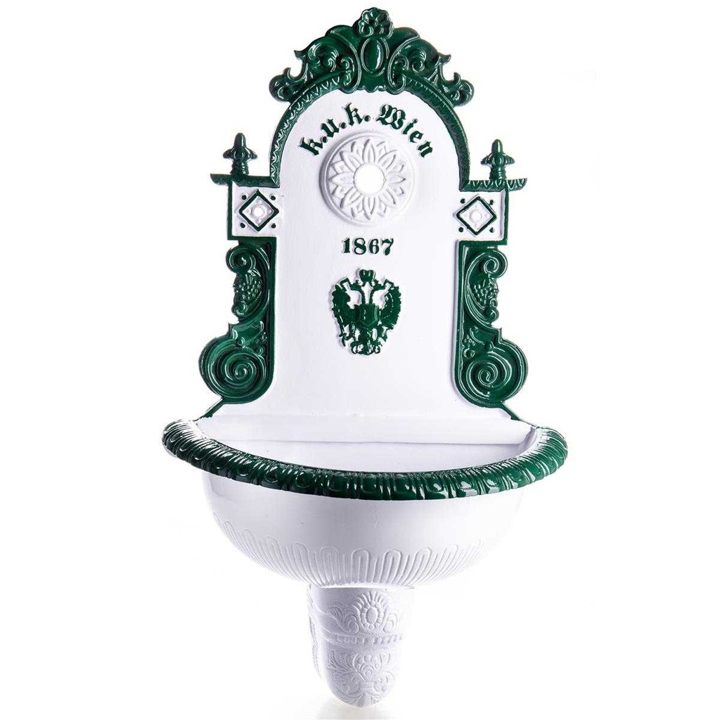 [LA-85226] Wandbrunnen Wassersäule Gartenbrunnen Zapfstelle Aluminium #85226