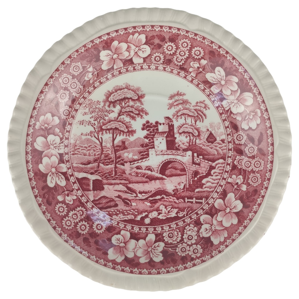 [1806010-2] Untertasse für Kaffee Spode Copeland Pink Tower Rot