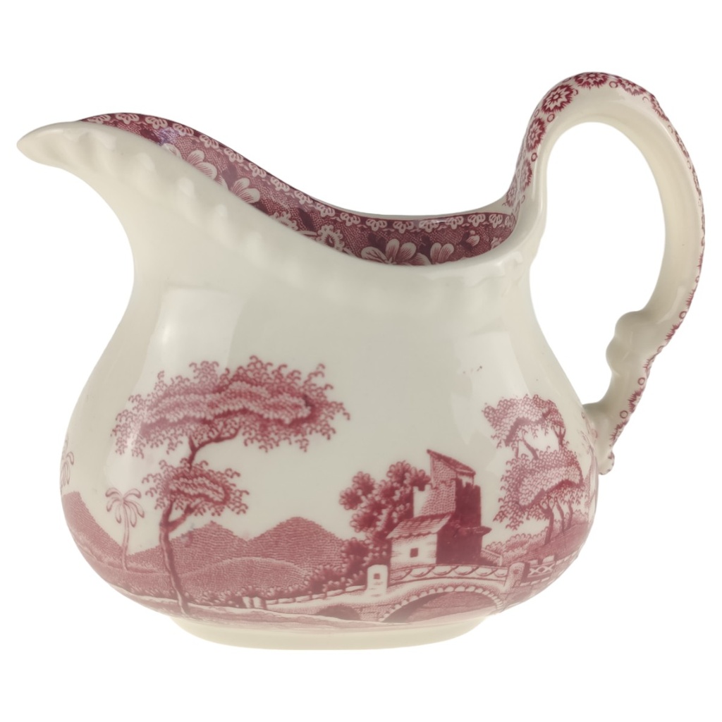 Milchkännchen groß Spode Copeland Pink Tower Rot