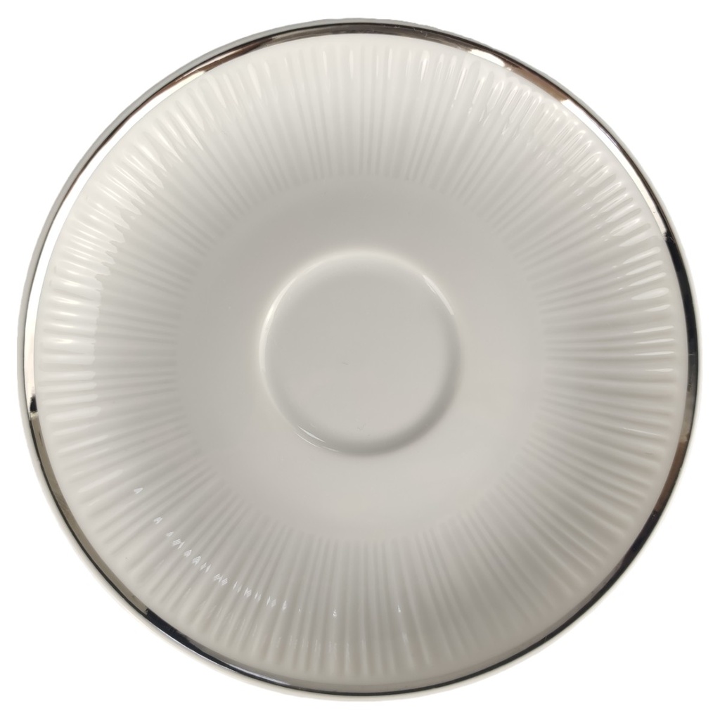 Untertasse für Kaffee Hutschenreuther Relief Platinrand