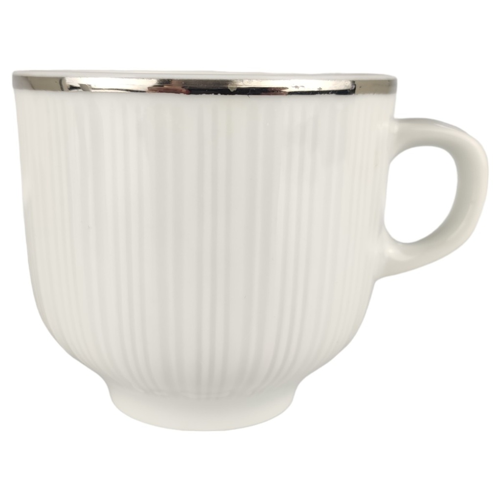 Kaffeetasse Hutschenreuther Relief Platinrand