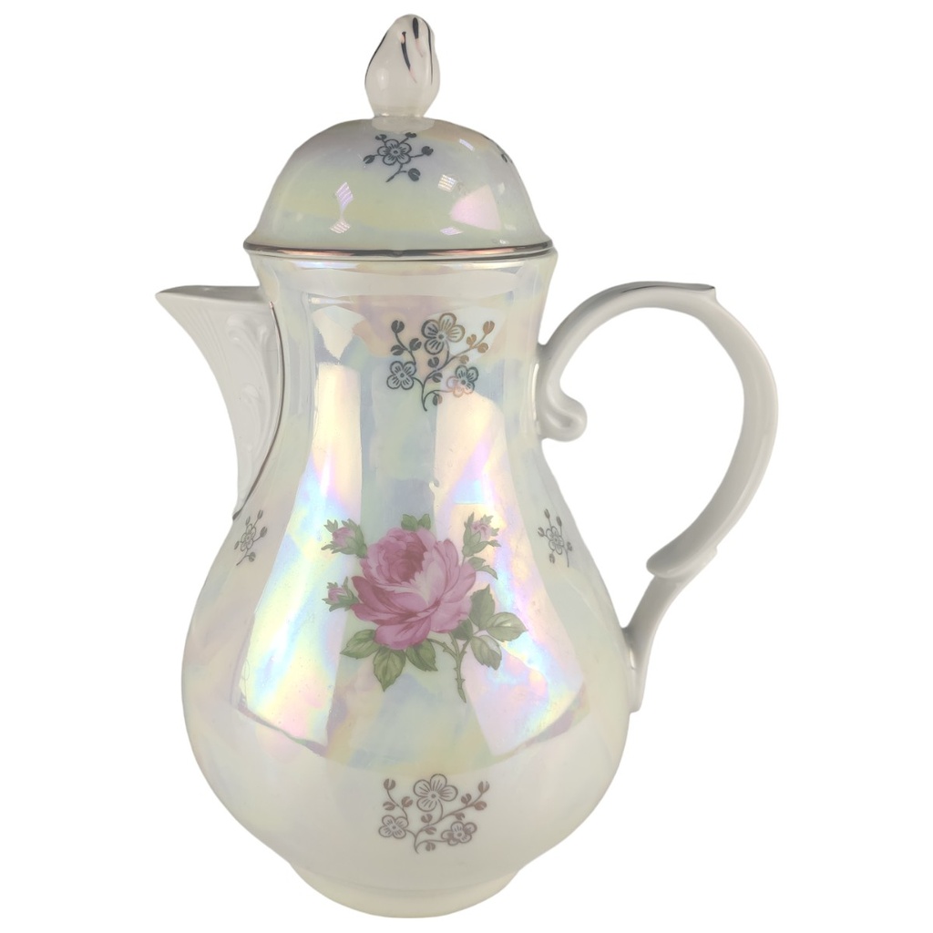 Kaffeekanne 1,3 L Kahla Perlmutt Blumendekor