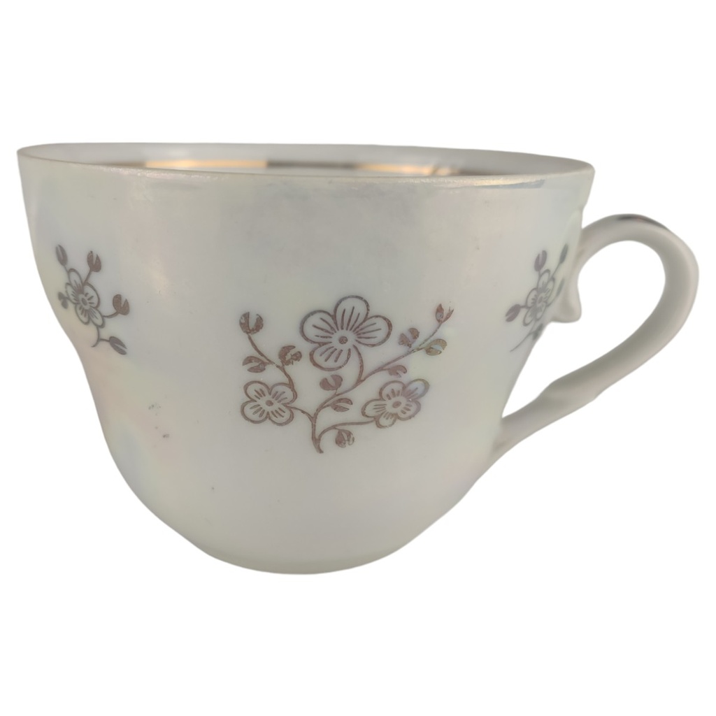 Kaffeetasse Kahla Perlmutt Blumendekor