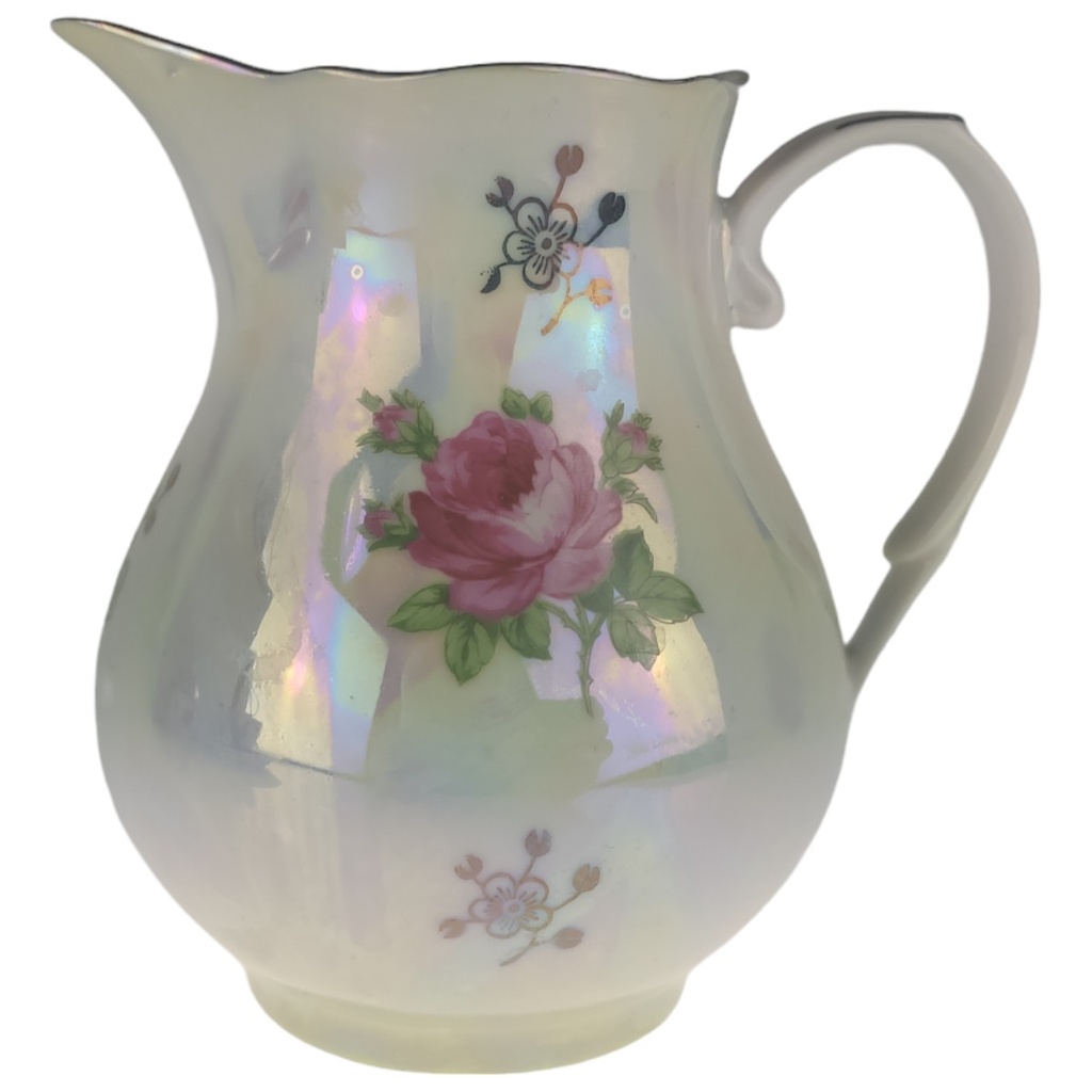 Milchkännchen Kahla Perlmutt Blumendekor