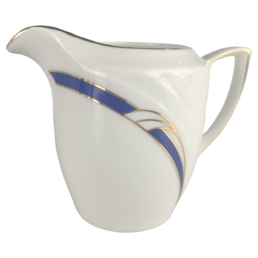 Milchkännchen Winterling Röslau Relief Blau Golddekor