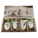 4er Set Osterei Royal Copenhagen Blumenmotiv Ei gebraucht - sehr gut