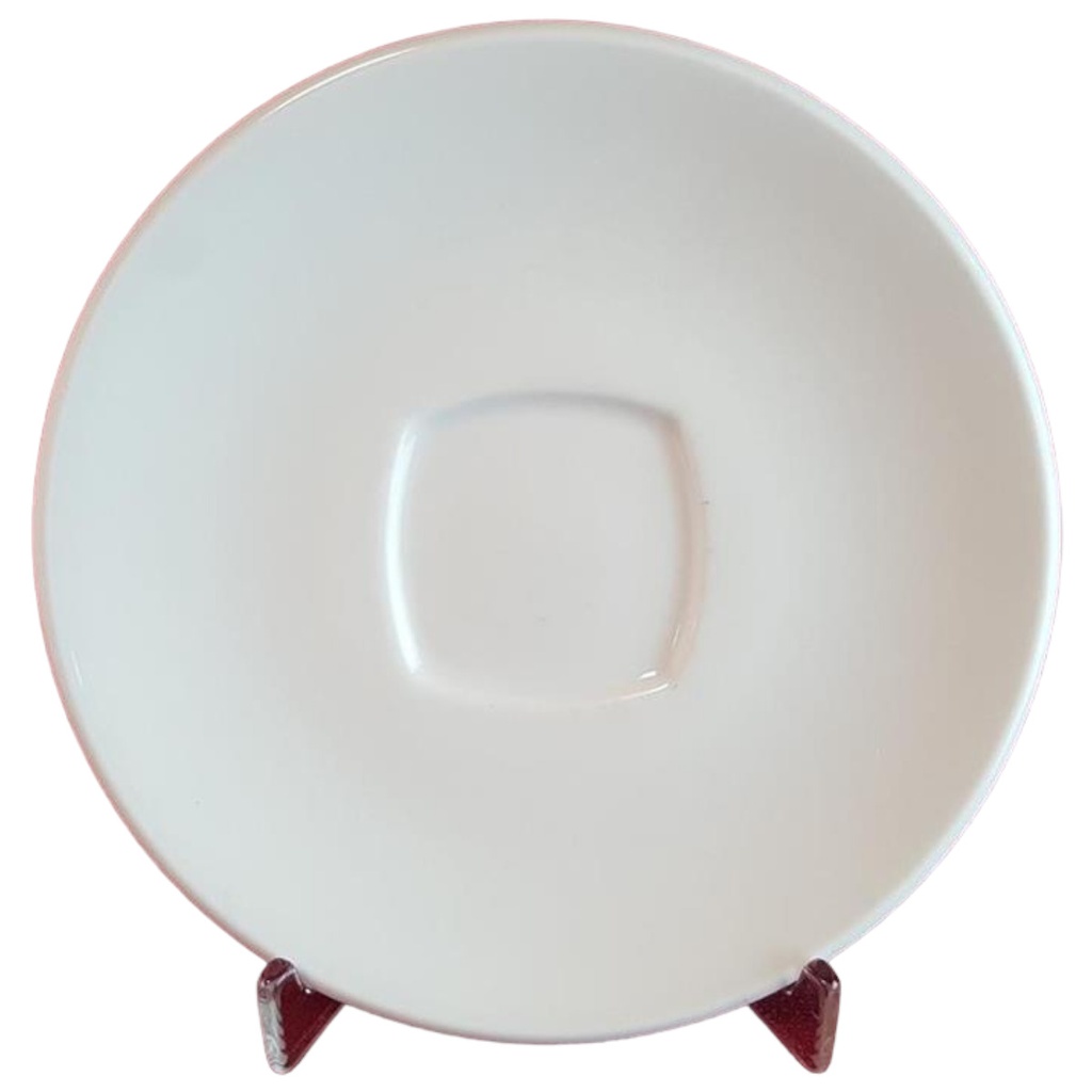[4581147] Untertasse Kaffee-/Cappuccino-Untertasse 14,2 cm Seltmann Weiden Weiß Elfenbein gebraucht - gut