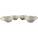 4er Set Teetasse Tasse Golddekor Winterling Elfenbein gebraucht - akzeptabel