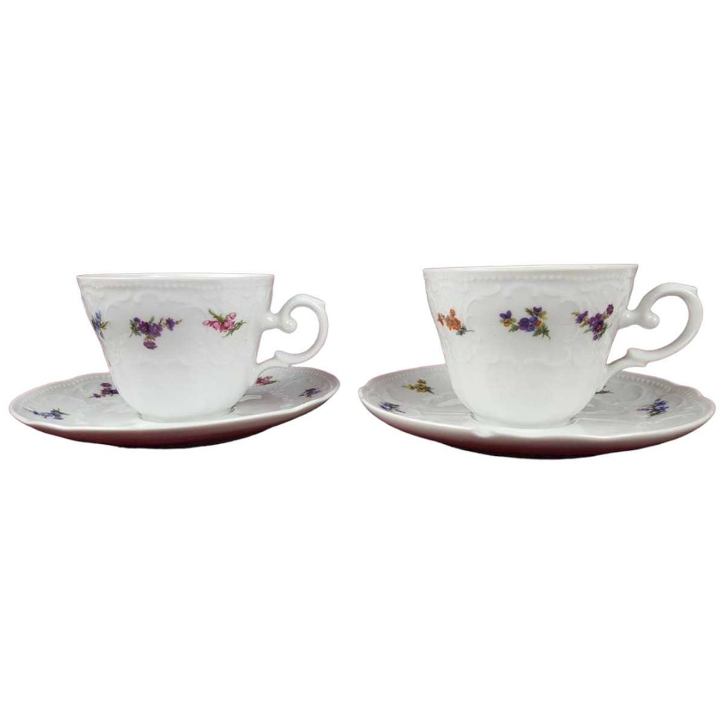 2er Set Untertasse Kaffeetasse mit & Seltmann Weiden Wien Streublume 26483 gebraucht - akzeptabel