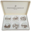 6er Set Untersetzer Tellerchen 10 cm Fürstenberg Glasuntersetzer gebraucht - sehr gut