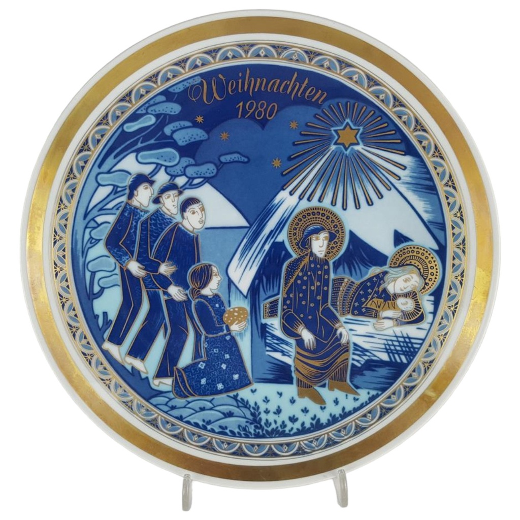 Wandteller Sammelteller Weihnachtsteller Bavaria 24,5 cm Porzellan gebraucht - sehr gut