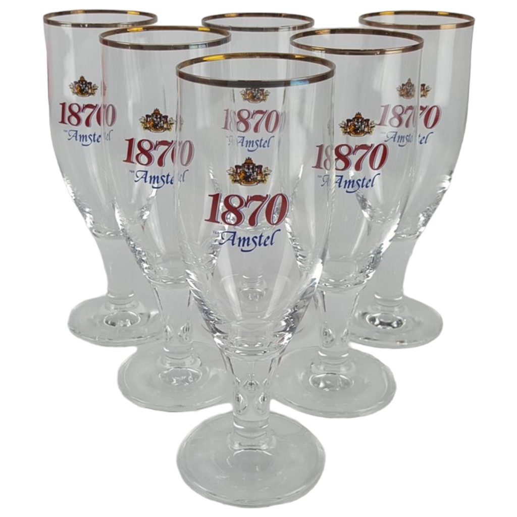 [458133275] 6er Set Amstel 1870 Bierglas Biergläser Biertulpen 0,2 L im Karton