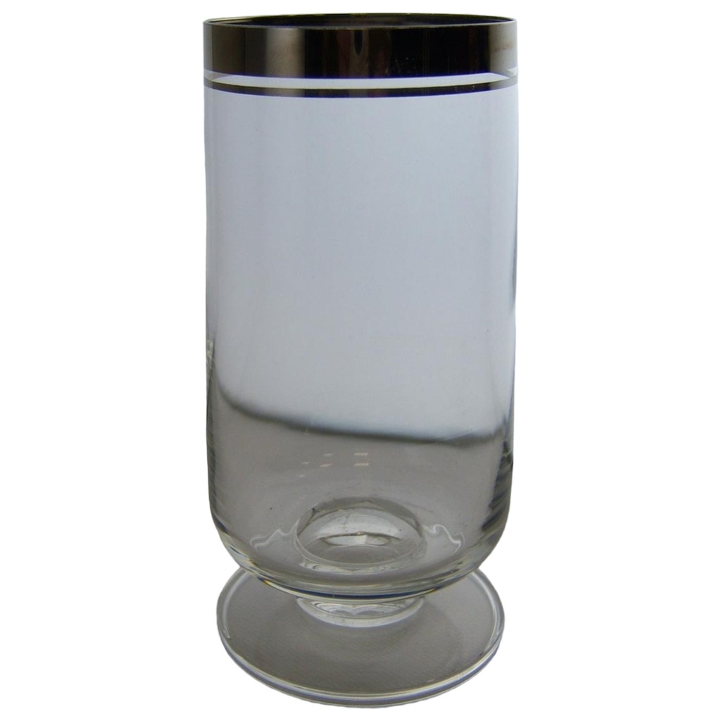 [4581347] Bierglas Wasserglas mit Platinrand H 12,5 D 6,3 cm