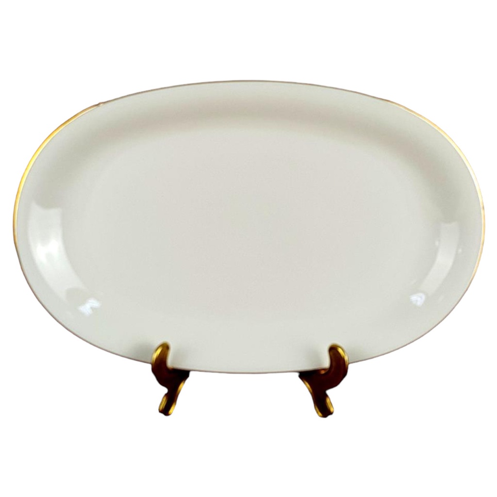[458138622] Beilagenplatte Steakplatte Goldrand Bavaria 30 cm gebraucht - gut