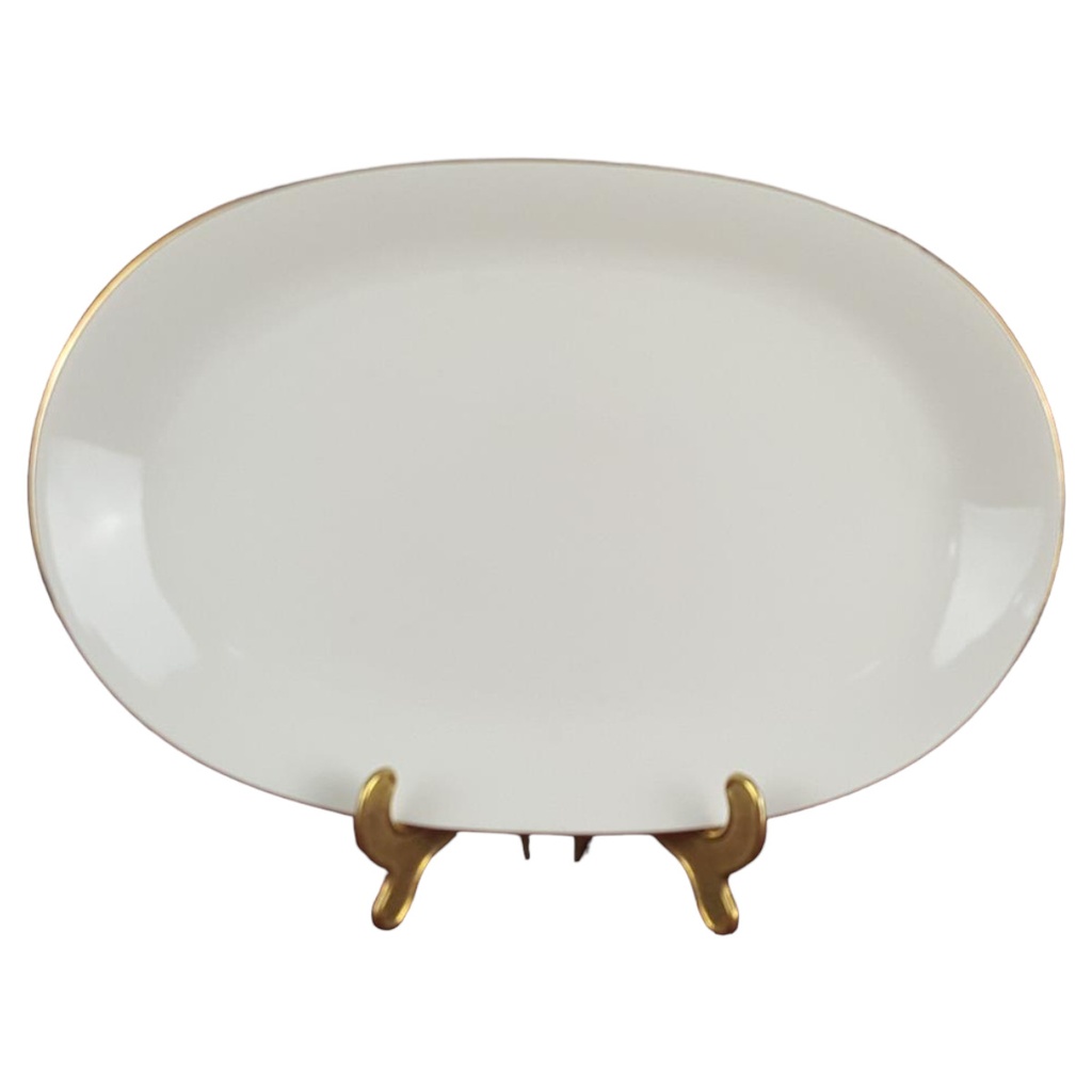 [458138624] Steakplatte groß Goldrand Bavaria 38x25 cm Bareuther gebraucht - gut