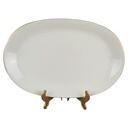 Steakplatte groß Goldrand Bavaria 38x25 cm Bareuther gebraucht - gut