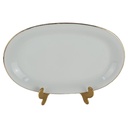 Beilagenplatte Goldrand Bavaria 30 cm Weiß gebraucht - akzeptabel
