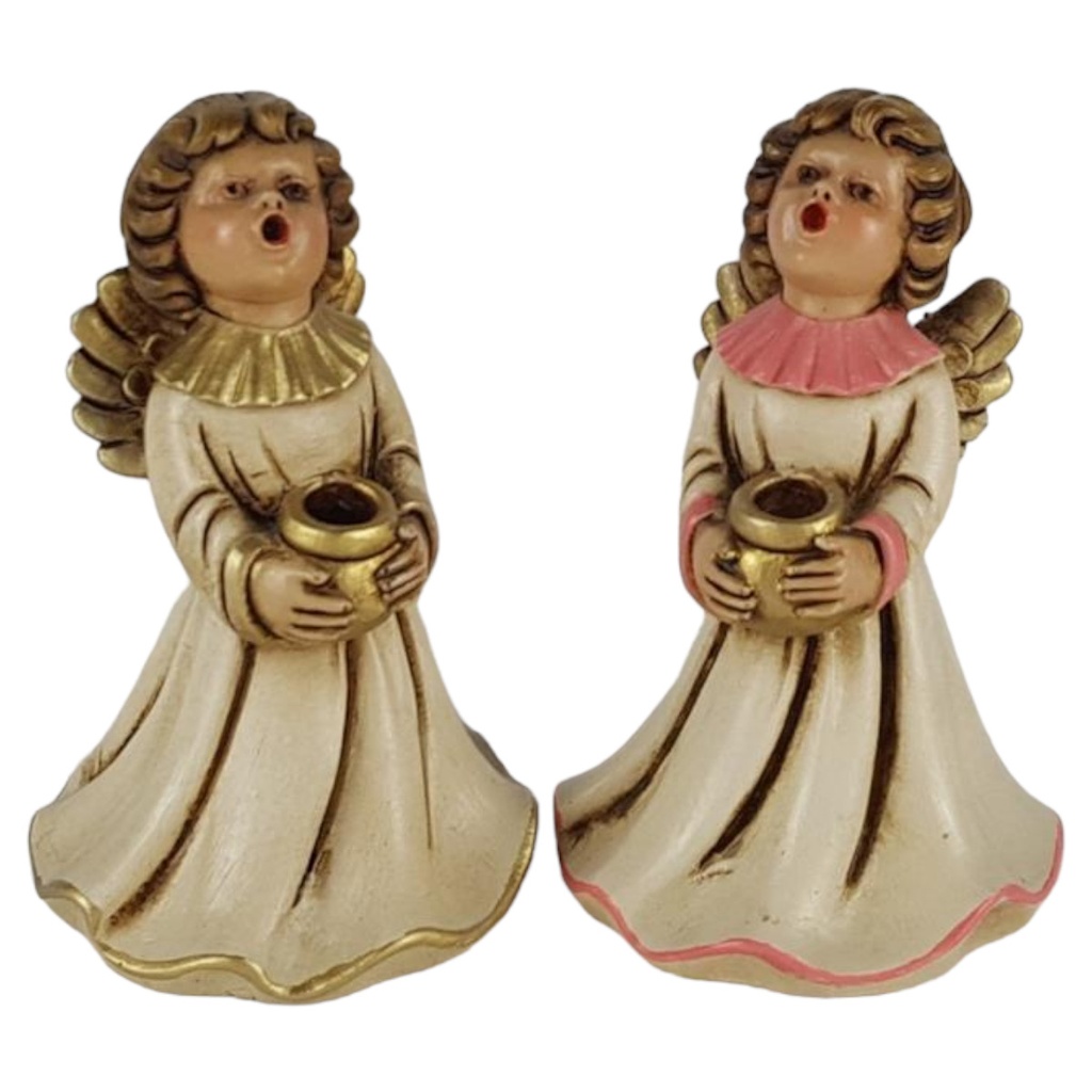 2er Set Figur Kerzenständer Dekofigur Weihnachtsdeko Engelfigur Weihnachten gebraucht - gut