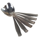 6er Set Kierdorf Solingen 100er Silber Auflage versilberte Esslöffel 20,6 cm